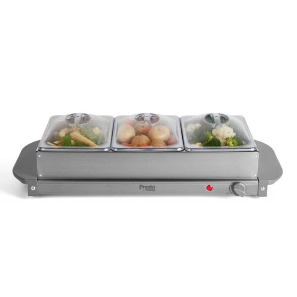 Tower Presto 3 Tray Buffet Server Grey