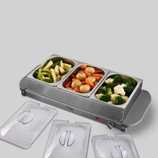 Tower PT16021GRY Presto 3 Tray Buffet Server Grey - Image 4