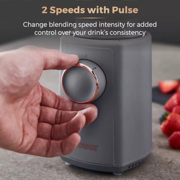 Tower T12060RGG Cavaletto Rose Gold 300W Personal Blender Grey - Image 4