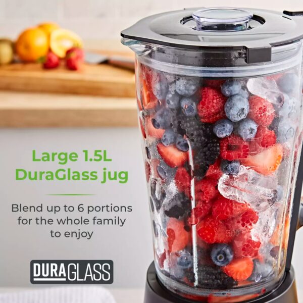 Tower T12073 500W Glass Jug Table Blender - Image 2