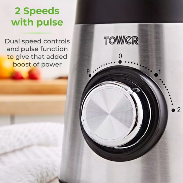 Tower T12073 500W Glass Jug Table Blender - Image 3