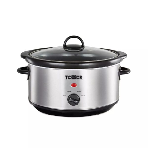 Tower 3.5L Slow Cooker Stainless Steel