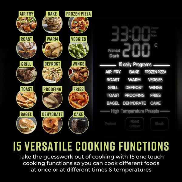Tower T17141 Vortx 18L Pizza Oven & Air Fryer - Image 4