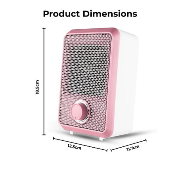 Tower T675001P 600W Fan Heater Pink - Image 4