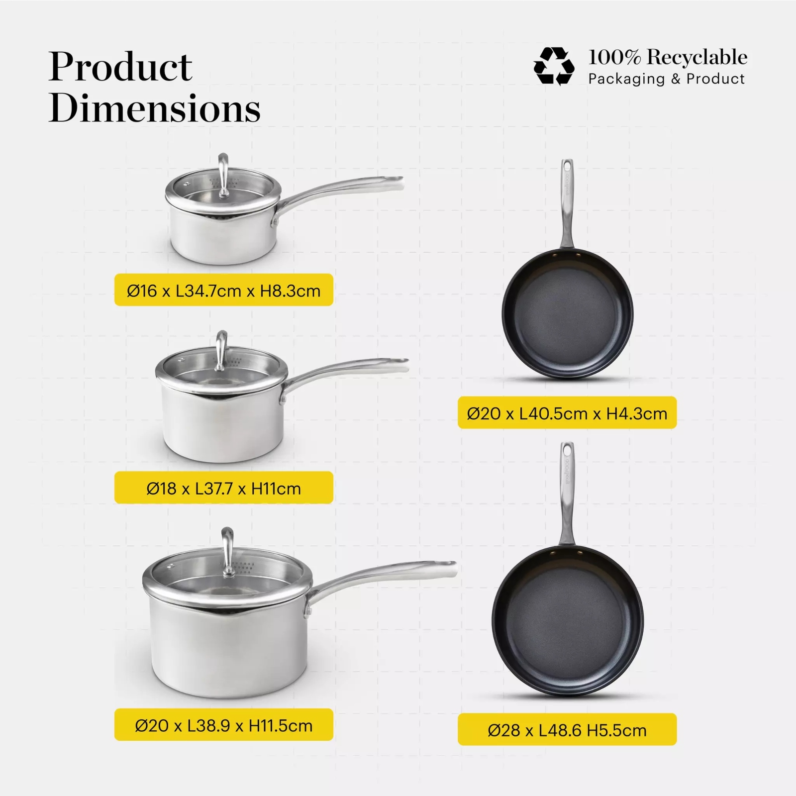 Goodfood GF900276 TriPly 5 Piece Cookware Set Stainless Steel Goodfood GF900276 TriPly 5 Piece Cookware Set Stainless Steel - Image 4