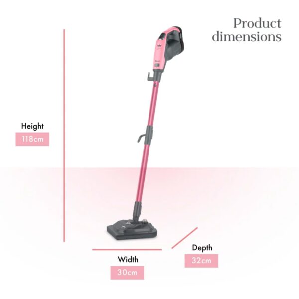 Swan SC30131QOC Lynsey 16 In 1 Steam Mop Pink - Image 4