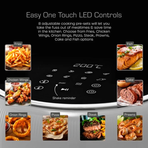 Swan SD10513GRY Retro 4.5L Digital Air Fryer Grey - Image 3