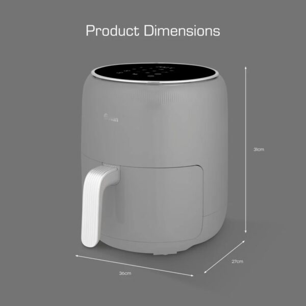 Swan SD10513GRY Retro 4.5L Digital Air Fryer Grey - Image 4