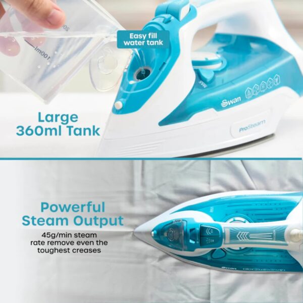 Swan SI12055AQ 3000W Steam Gen Iron with Ceramic Soleplate - Image 3