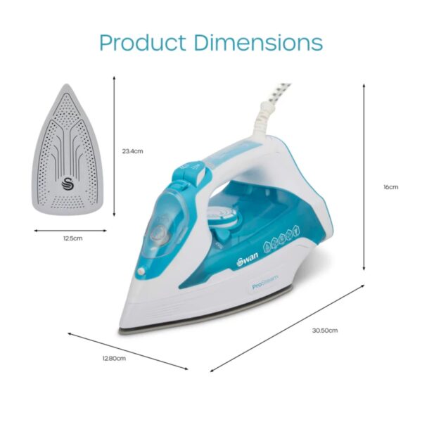 Swan SI12055AQ 3000W Steam Gen Iron with Ceramic Soleplate - Image 4