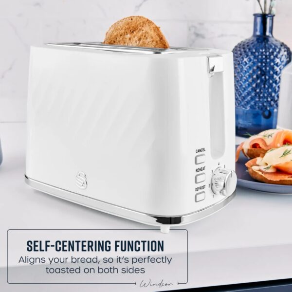 Swan ST14071WHT Windsor 2 Slice Toaster White - Image 4