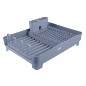 Tower T814003GRY Plastic Dish Rack With Removable Cutlery Holder Grey Tower Plastic Dish Rack With Removable Cutlery Holder Grey