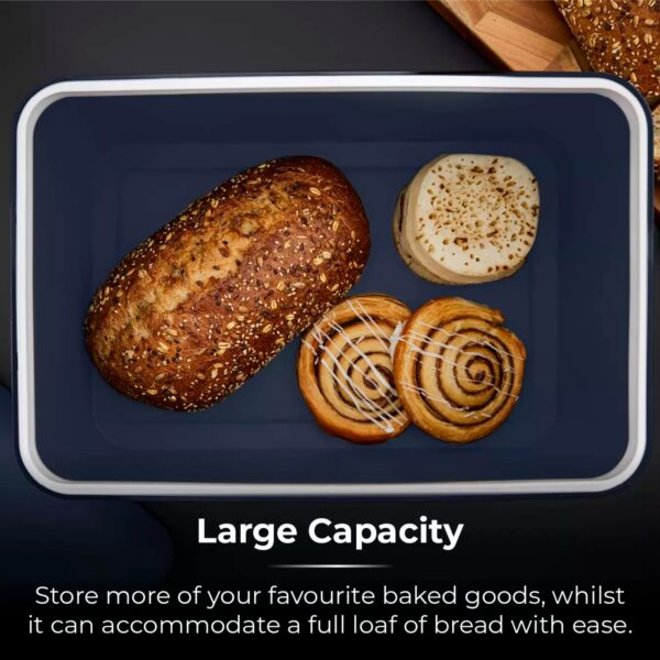 Tower T826136BLU Sera Bread Bin Midnight Blue - Image 2