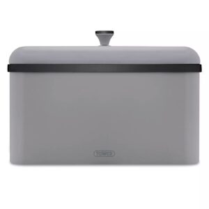 Tower Sera Bread Bin with Smoked Trim Grey