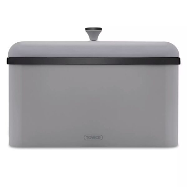 Tower Sera Bread Bin with Smoked Trim Grey