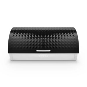 Tower T826206BLK Solitaire Roll Top Bread Bin Black Tower Solitaire Roll Top Bread Bin Black