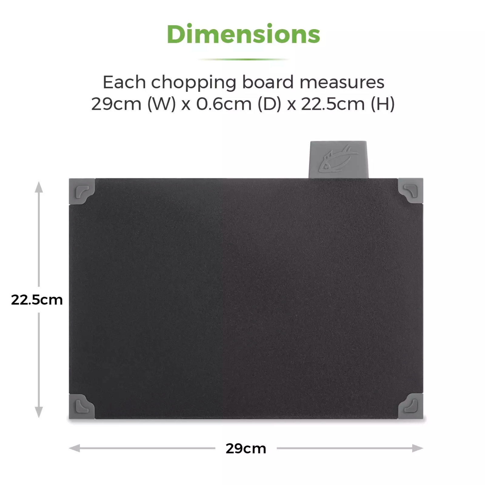 Tower T847041 4 Piece Chopping Board Set Black Tower T847041 4 Piece Chopping Board Set Black - Image 4