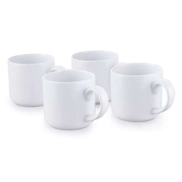 Tower 4 Piece Mug Set White