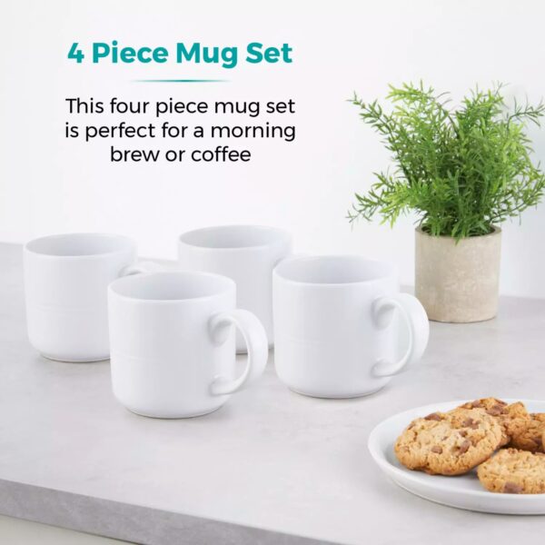 Tower T867024WHT 4 Piece Mug Set White - Image 2