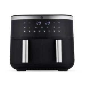 Swan SD10518BLK 7.6L Cyclone Dual Basket Air Fryer Swan 7.6L Cyclone Dual Basket Air Fryer
