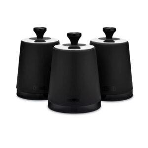 Tower T826137BLK Sera 3 Piece Canister Set Black Tower Sera 3 Piece Canister Set Black