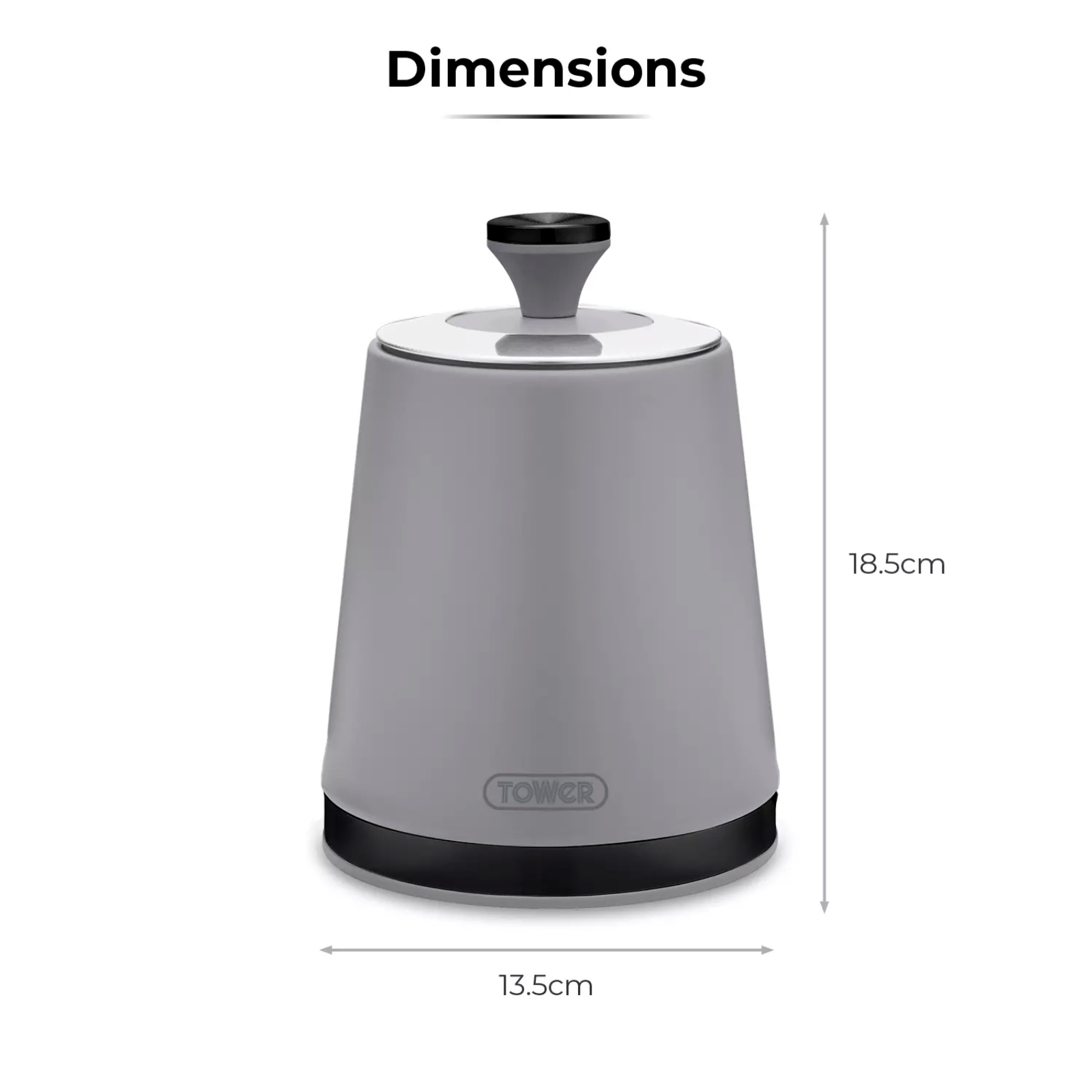 Tower T826137GRY Sera Set of 3 Canisters Grey Tower T826137GRY Sera Set of 3 Canisters Grey - Image 4