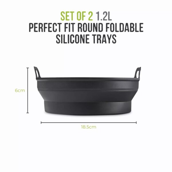 Tower T843090 1.2L Perfect Fit Round Foldable Silicone Trays - Image 4