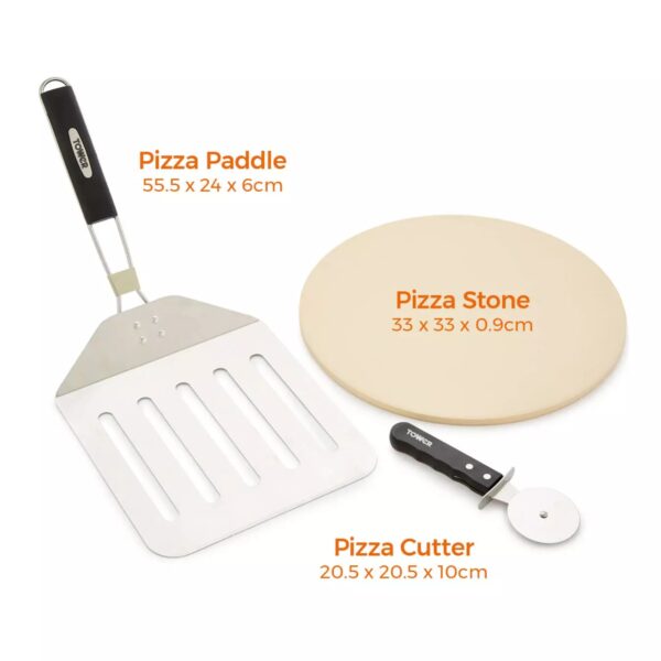 Tower T932025 3 Piece Stainless Steel Pizza Tool Set - Image 4