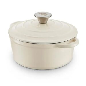 Barbary & Oak BO800250CRM 20cm Round Casserole Cast Iron Cream Barbary & Oak 20cm Round Casserole Cast Iron Cream