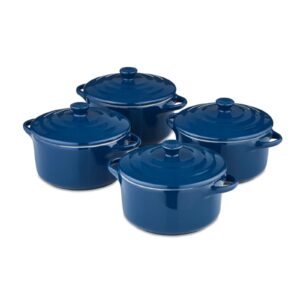 Barbary & Oak 10cm Mini Casserole Dishes Set of 4 Blue