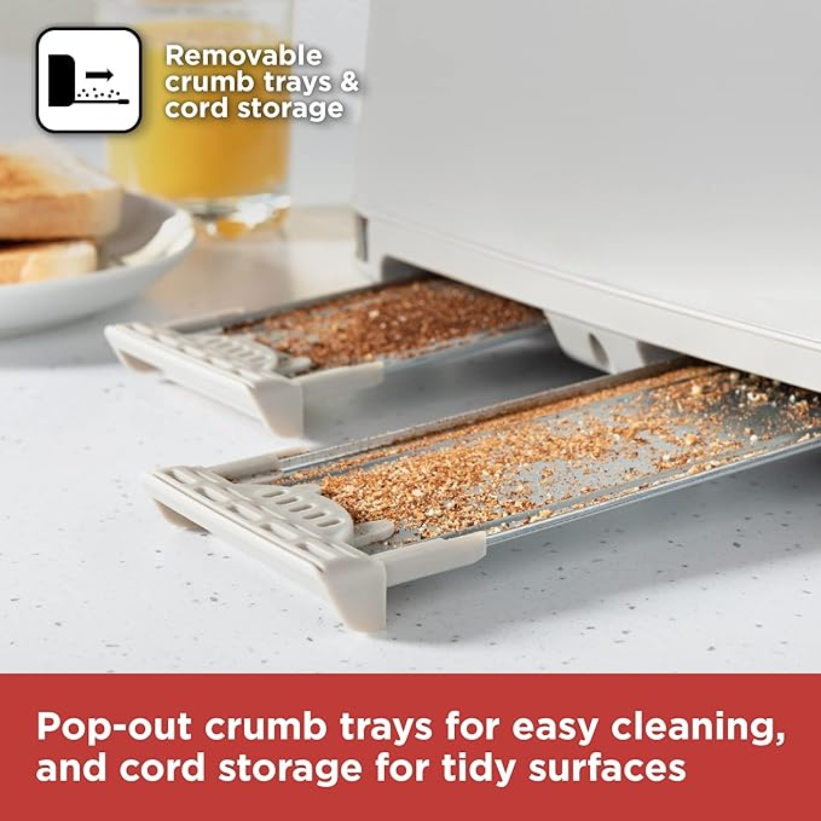 Black And Decker BXTO20080GB 4 Slice Toaster Grey Black And Decker BXTO20080GB 4 Slice Toaster Grey - Image 4