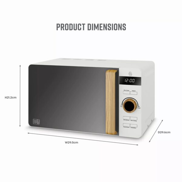 Swan SM22036LWHTN Nordic 20L 800W Digital Microwave White - Image 4