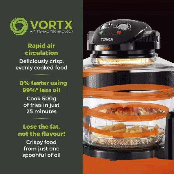 Tower T14048 12L T14048 Halogen Low Fat Air Fryer - Image 2