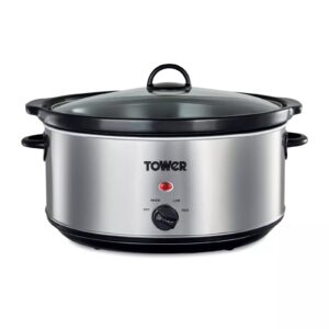 Tower 6.5 Litre Slow Cooker Stainless Steel