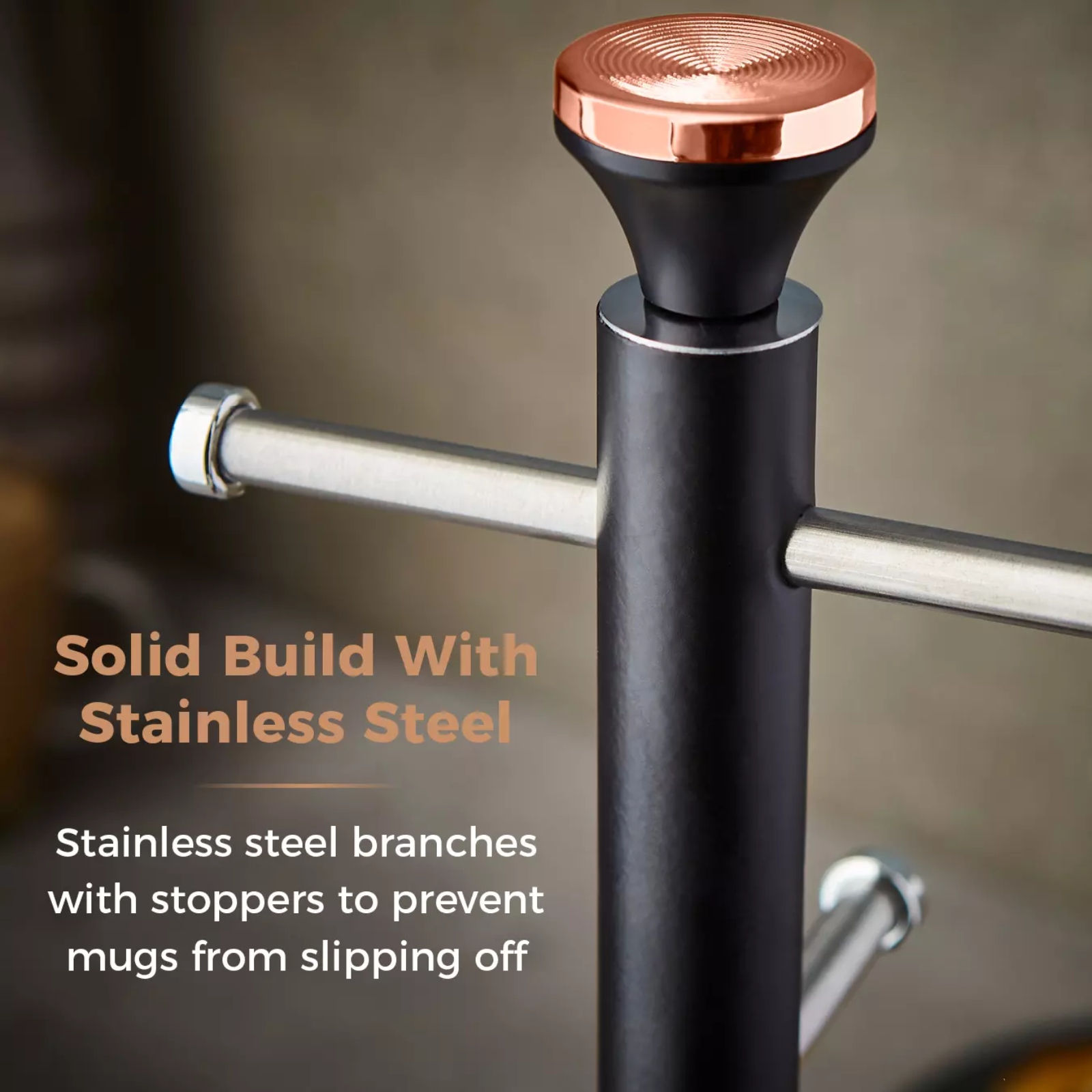 Tower T826132BLK Cavaletto Mug Tree Black Tower T826132BLK Cavaletto Mug Tree Black - Image 2