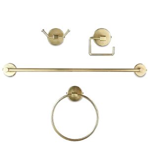 OurHouse 4pc Bathroom Fittings Brass