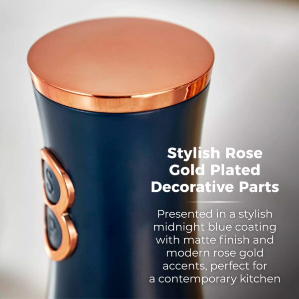 Tower T847004MNB Cavaletto Duo Salt and Pepper Mill Midnight Blue - Image 4