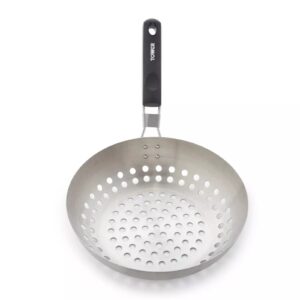 Tower 28cm Grill Wok with Folding Stainless Steel