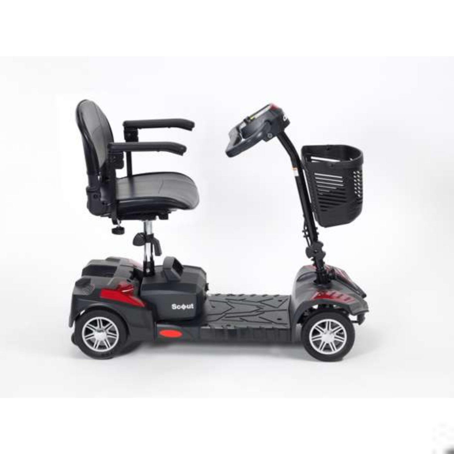 Drive Scout Mobility Scooter – Adjustable Comfort with Delta Bars – Red