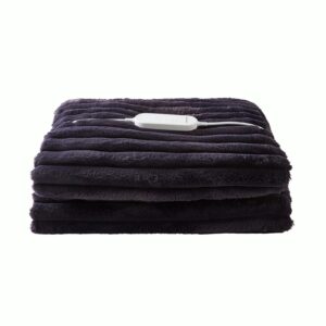 Morphy Richards EverCosy Large Luxury Striped Fleece Electric Heated Throw Blue
