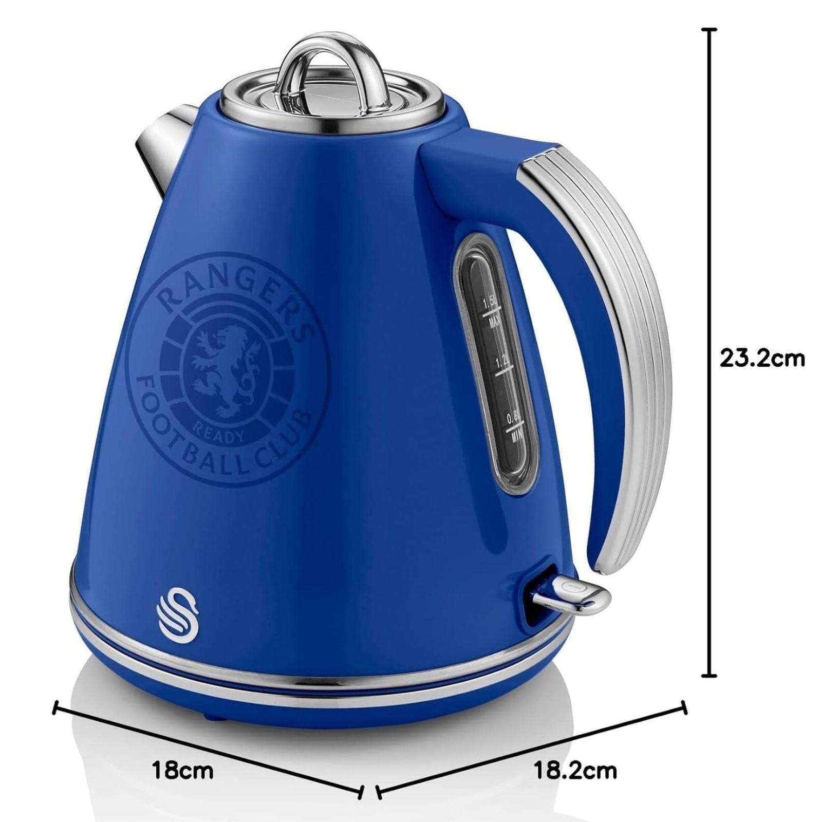 Swan SK19020RANN Rangers Football Club 1.5L Jug Kettle Blue Swan SK19020RANN Rangers Football Club 1.5L Jug Kettle Blue - Image 3