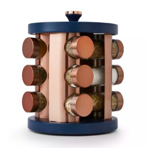 Tower T826022MNB Cavaletto 12 Jar Spice Rack Midnight Blue Tower Cavaletto 12 Jar Spice Rack Midnight Blue