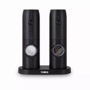 Tower Rechargeable Salt & Pepper Black
