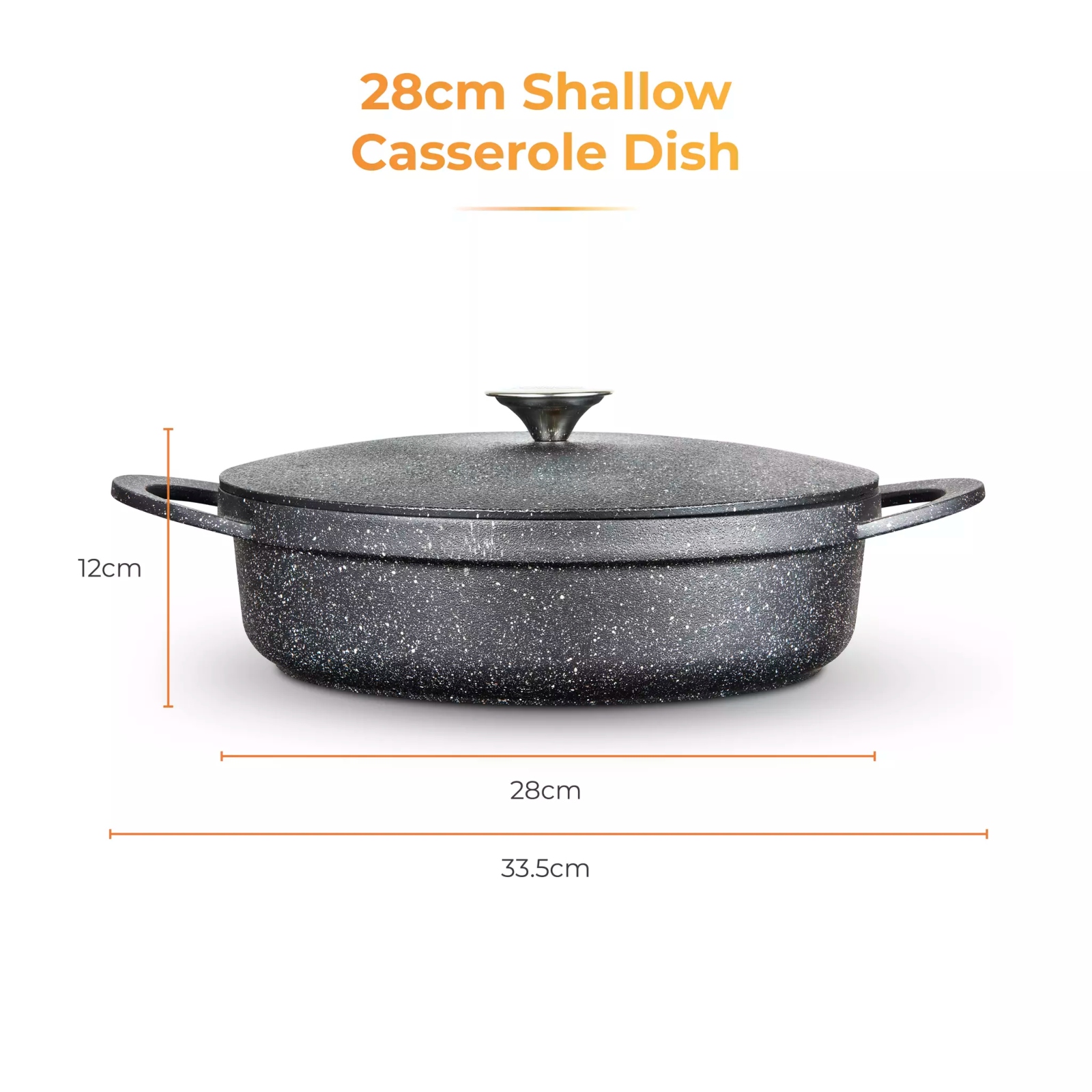 Tower T900191 Precision 28cm Shallow Casserole Dish with Aluminium Lid Tower T900191 Precision 28cm Shallow Casserole Dish with Aluminium Lid - Image 4