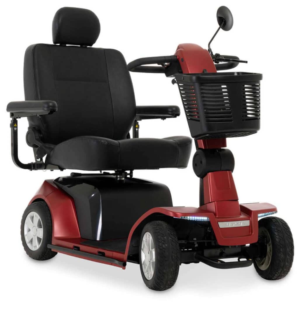 Pride Maxima 4 Wheel Scooter In Red – Heavy-Duty Suspension & Power