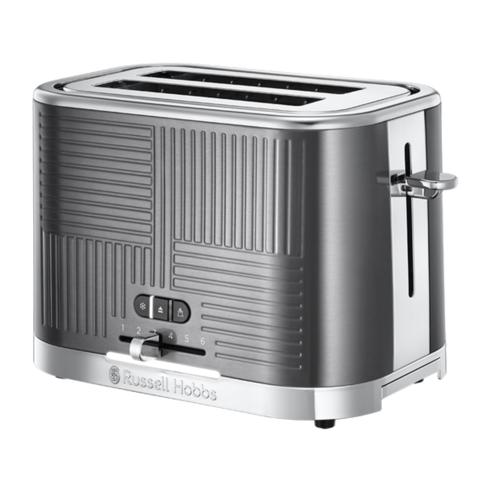 Russell Hobbs 25250 Geo Steel 2 Slice Toaster Grey Russell Hobbs Geo Steel 2 Slice Toaster Grey
