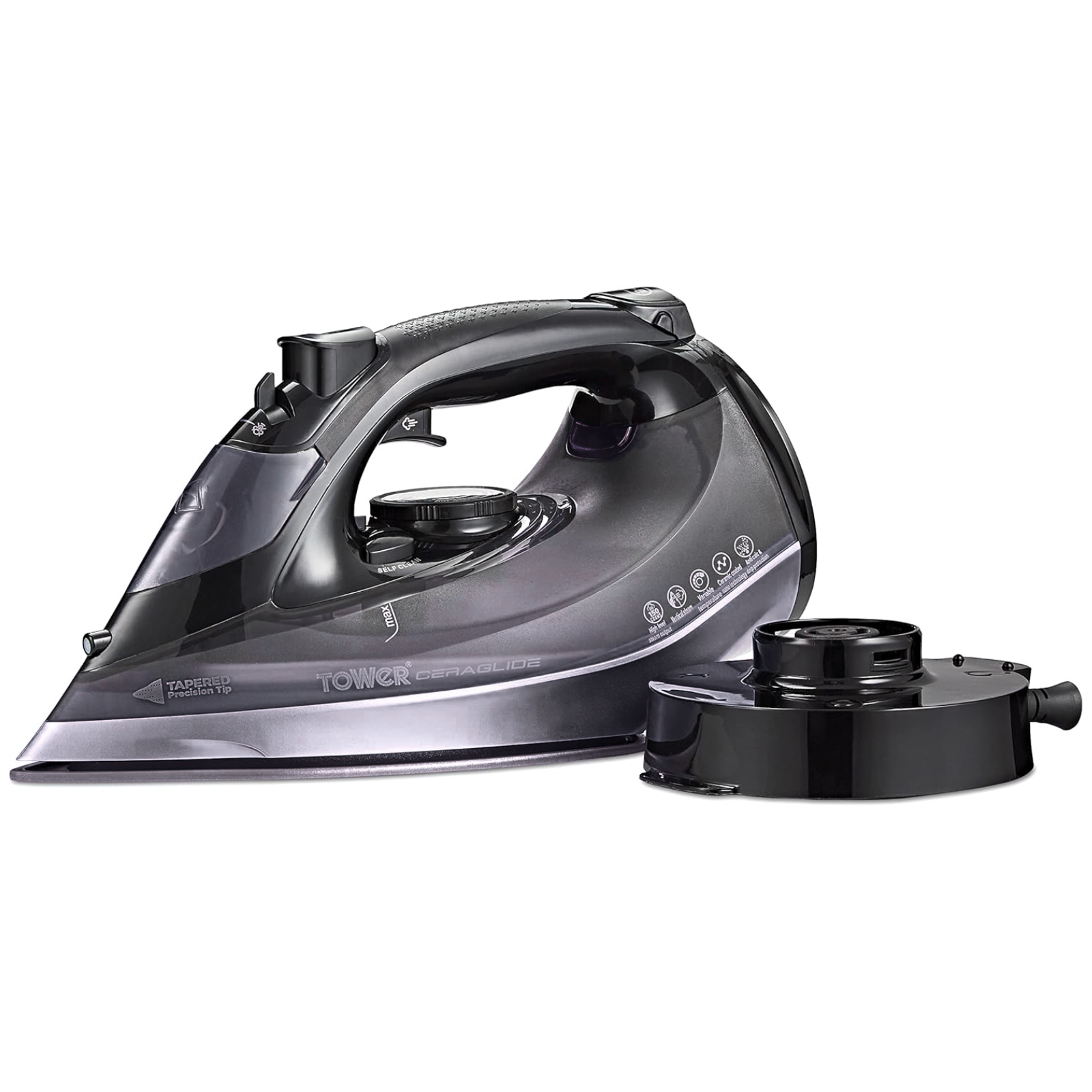 Tower T22022G CeraGlide 2 in 1 Corded and Cordless Steam Iron Grey