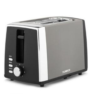 Tower Ash 2 Slice Toaster Grey