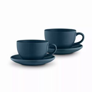 Barbary & Oak Nattura Set of 2 Cups and Saucers Teal