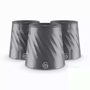 Swan Windsor Set of 3 Canisters Grey